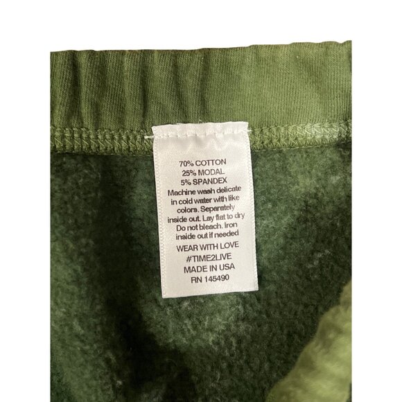 Electric & Rose Siesta Tie-Dye Sweatpants Fade Olive/Chartreuse M 70% Cotton/25% - Picture 6 of 8